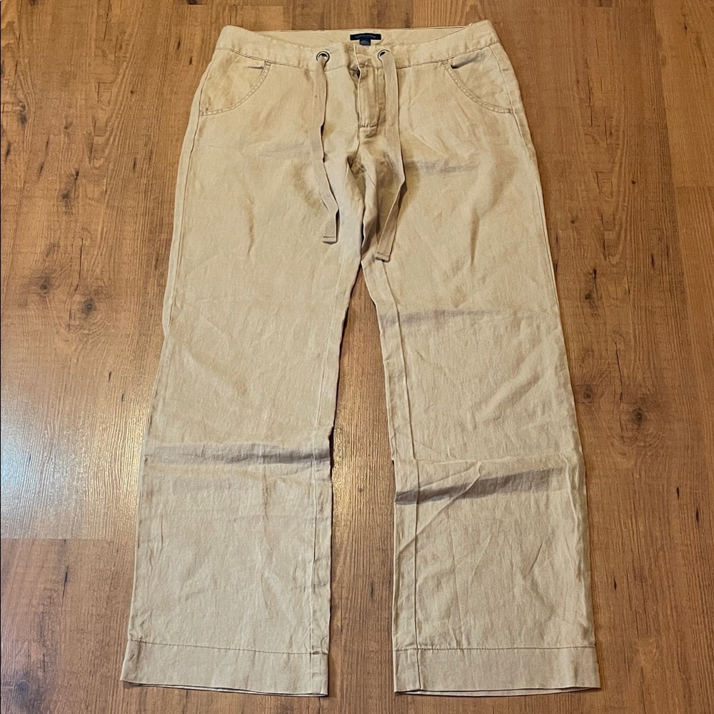 Tommy Hilfiger Women’s Tan Linen Pants